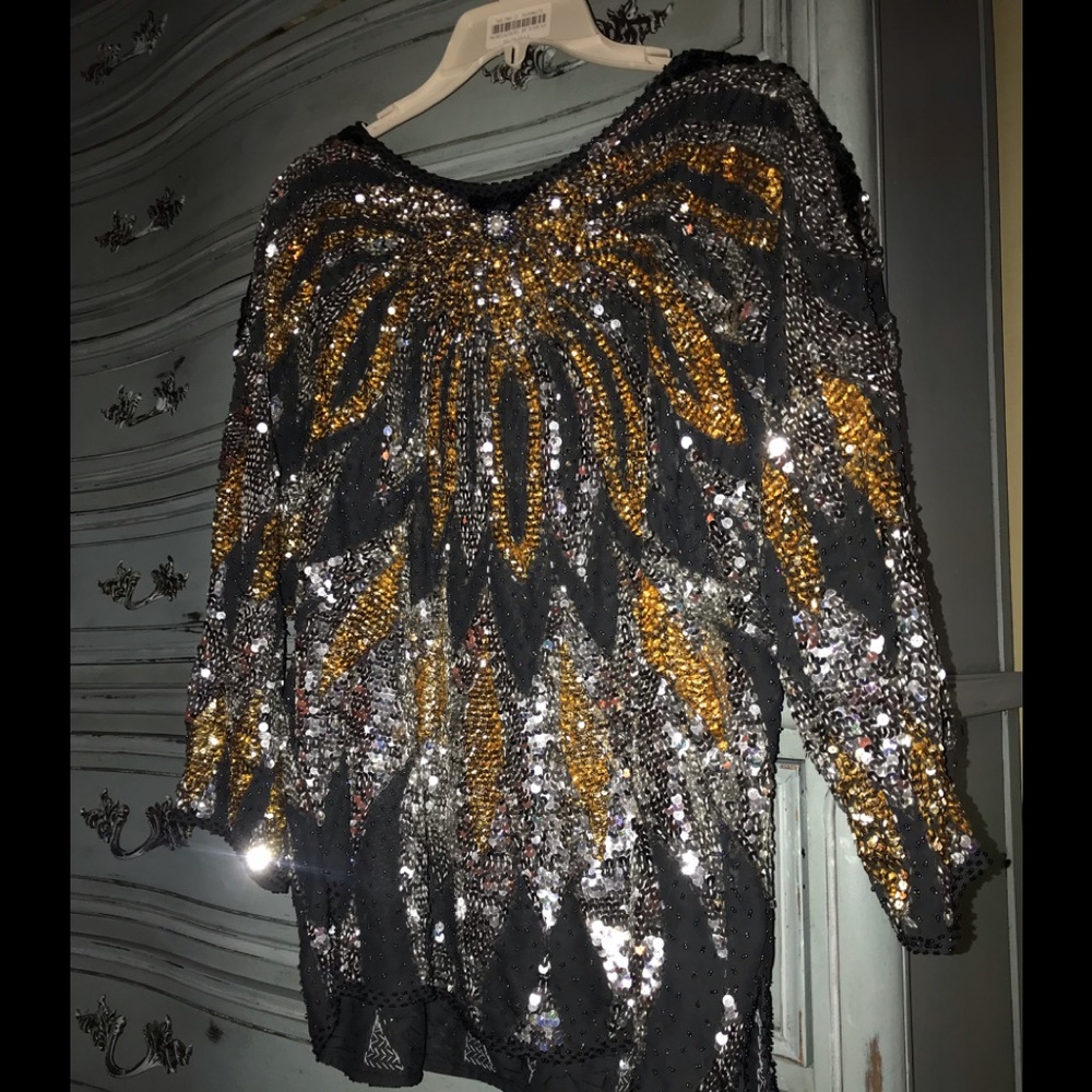 Vintage sequined shirt